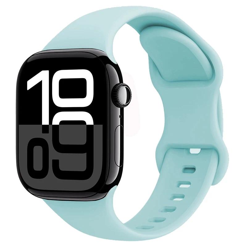Силиконовый ремешок для Apple Watch Band 45мм 41мм 44мм 40мм 49мм Серия 10 46мм 42мм Браслет для iWatch Ultra 9 8 7 6 5 4 SE2 Ремешок