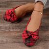 Women's Fashion Large Size Women's Shoes New Round Head Flat Bottom Bow Shallow Mouth One Pedal Casual Single Shoes