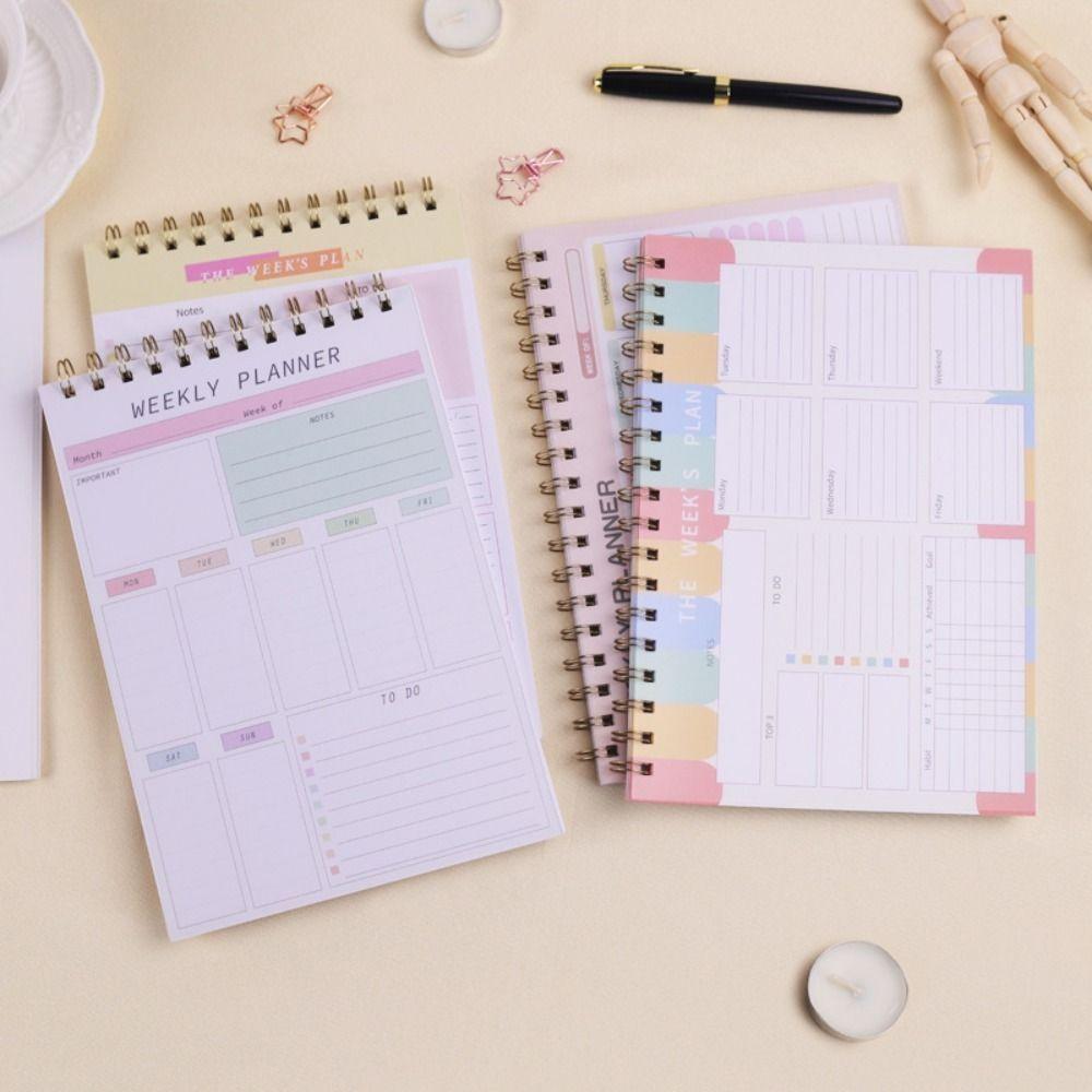 План-книга Книга расписания Канцелярские товары Еженедельник Блокнот Список дел Блокнот Фитнес