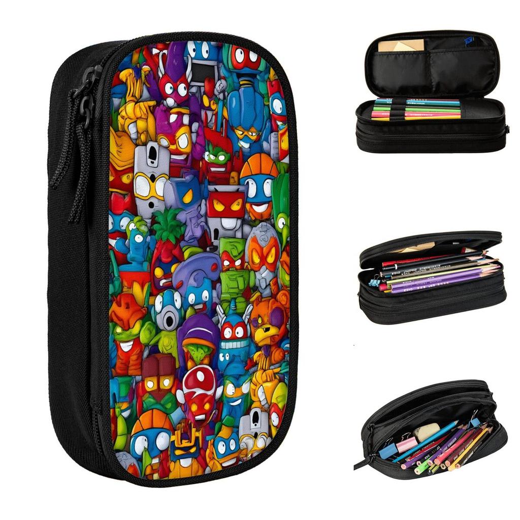 SuperThings Cartoon Pencil Cases Super Zings Kindergarten Pen Box Pencil Bags for Student School Supplies Cosmetic Pencil Pouch