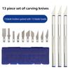 Набор из 13 штук металлических художественных ножей из алюминиевого сплава для резьбы - Идеально подходит для вырезания из бумаги, рукоделия и моделирования