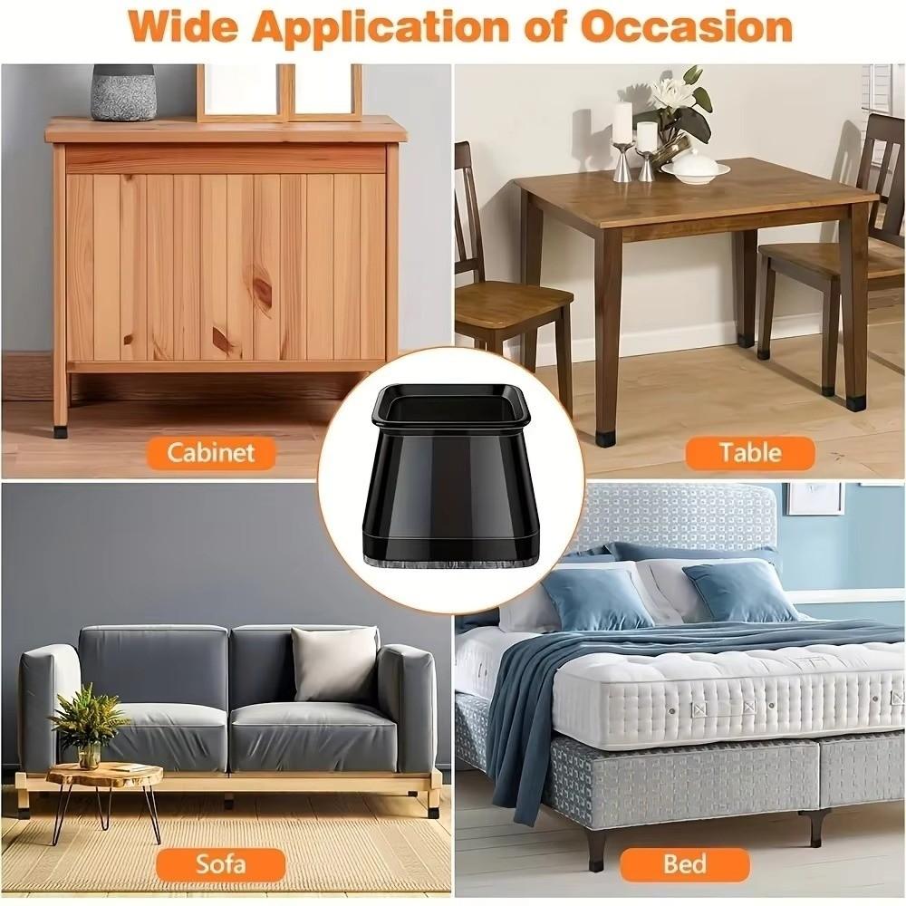 1/8pcs Non-Slip Chair Leg Floor Protectors Anti-Scratch Chair Leg Caps Covers For Hardwood Floors