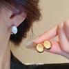 Gold-Plated Silver Irregular Bean Earrings for Women - Chic and Versatile Design