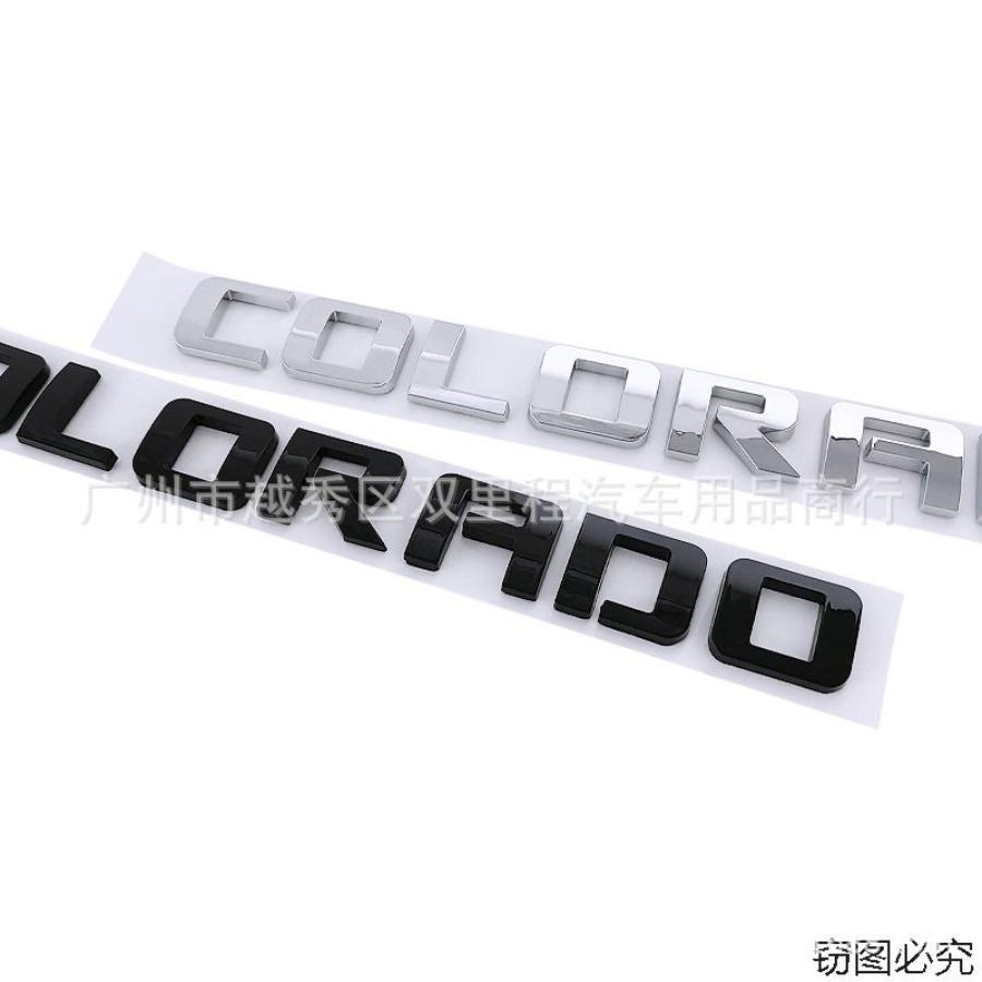 1Pc Colorado customization stickers Chevrolet pickup truck decals ABS rear cargo compartment lettering stickers.