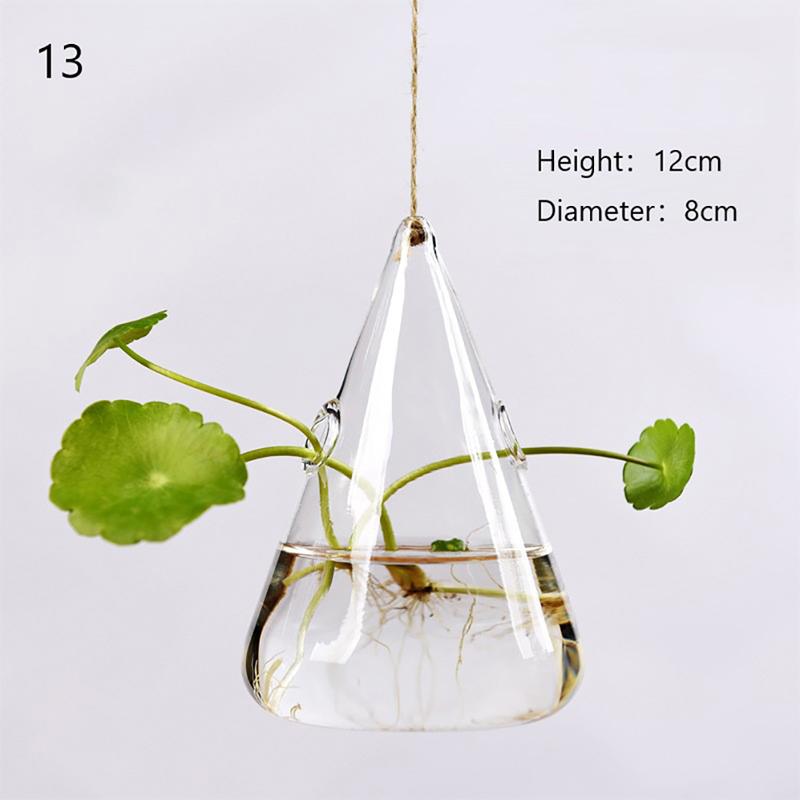 Home Planters Clear Glass Flower Plant Stand Hanging Vase Ball Terrarium Container For Garden And Home Decor