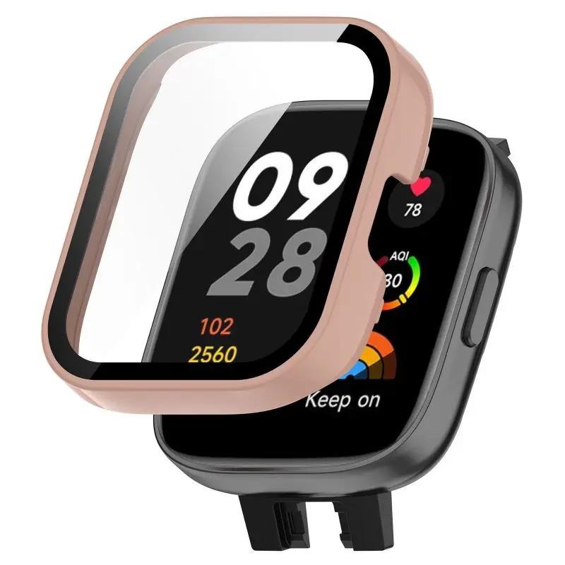 Закаленный стеклянный чехол для Redmi Watch 3/3 Lite/3 Active Smart Watch Strap Bumper Cover Screen Protector для Xiaomi Redmi Watch3