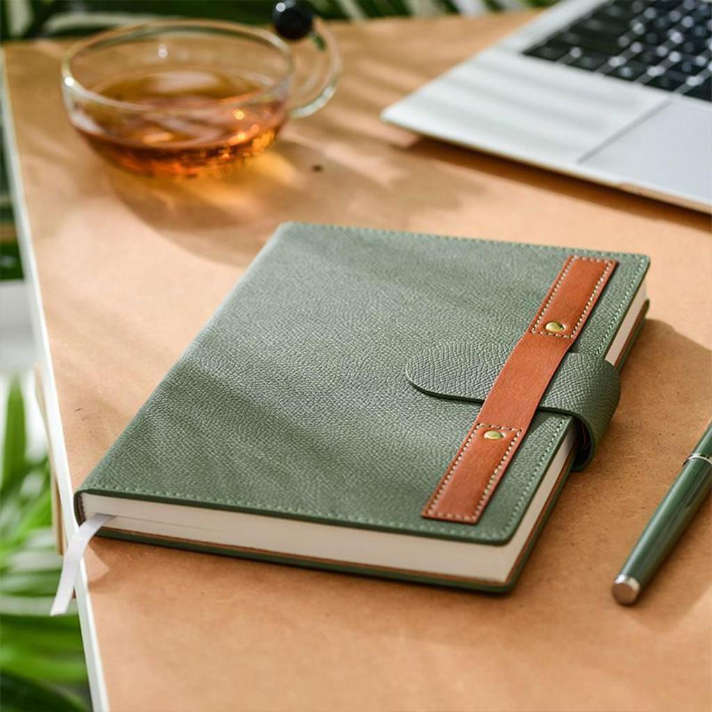 Деловой блокнот формата А5 с толстой застежкой, рабочий блокнот, книга записей совещаний, студенческие заметки, дневник, журнал путешествий, книга выписок, 100 листов, 200 страниц