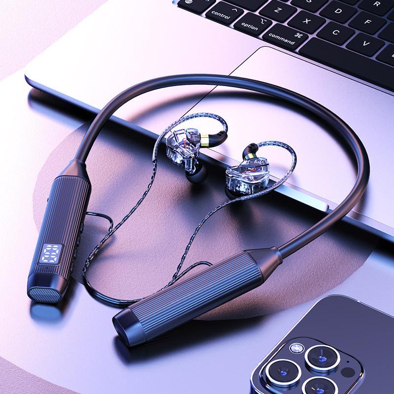 Беспроводные Bluetooth-наушники для спорта с шумоподавлением, с сенсорным управлением, для бега и спортзала