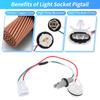 X Autohaux Headlight Bulb Socket Wiring Harness for Toyota 4Runner 2005-2009 No.8112535440