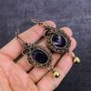 Серьги-ювелирные изделия из натурального шалфея с аметистом и медной проволокой 3,39 дюйма M6c84