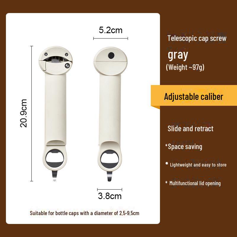 Многофункциональная телескопическая открывалка для банок и бутылок RAKUEN с функцией магнитного поворота