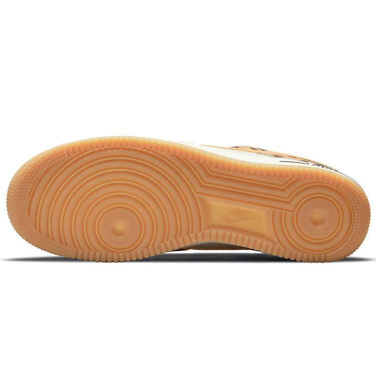 Nike Мужские кроссовки Air Force 1 Low Premium Daktari Stripes Tan Coconut-Milk Atomic-Orange DJ6192-100