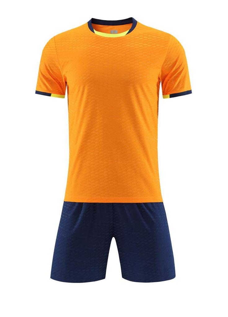 Brand Jacquard Fabric Football Jersey Set Men'S And Women'S Short-Sleeved Jersey Football Jersey Blank Version Jersey Fan Version