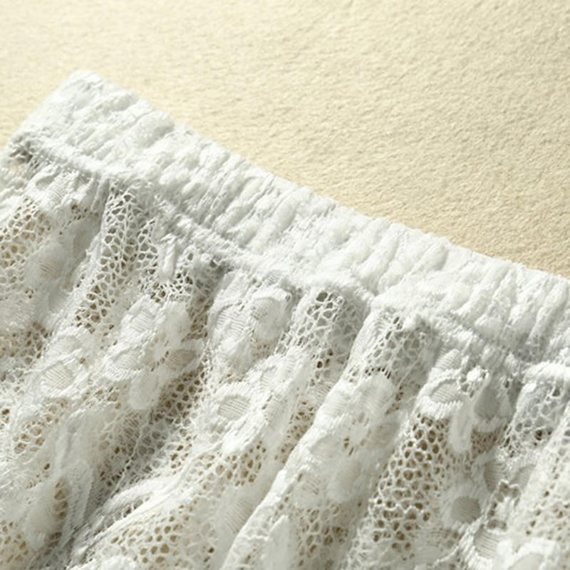 Женская юбка весна-осень с кружевом, прикрывающая ягодицы, модная универсальная мини-юбка с короткими рукавами