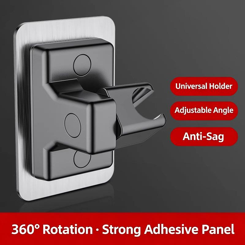 Shower Head Holder 1Pcs Self Adhesive No Drill Punch Free Adjustable Wall Mount Bracket for Kids Shower Bathroom