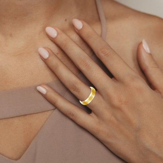 Женское магнитное кольцо с регулируемым отверстием, полированное, гладкое, гальванизированное, сплав, простое в стиле, украшение на палец для