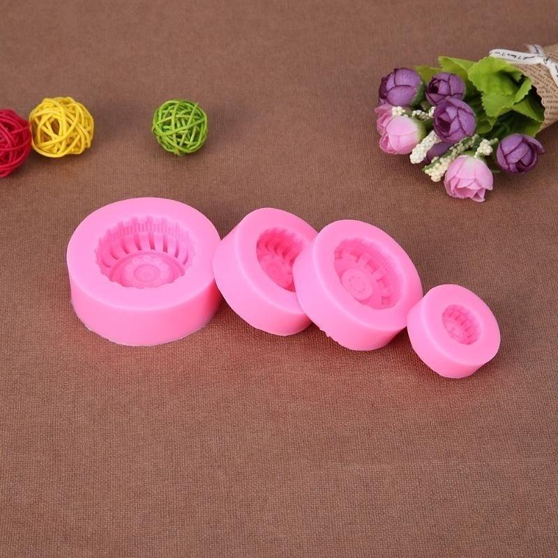 Пищевая силиконовая форма для шин, колеса, формы для шоколадного торта, форма автомобильных шин, украшение торта из помадки