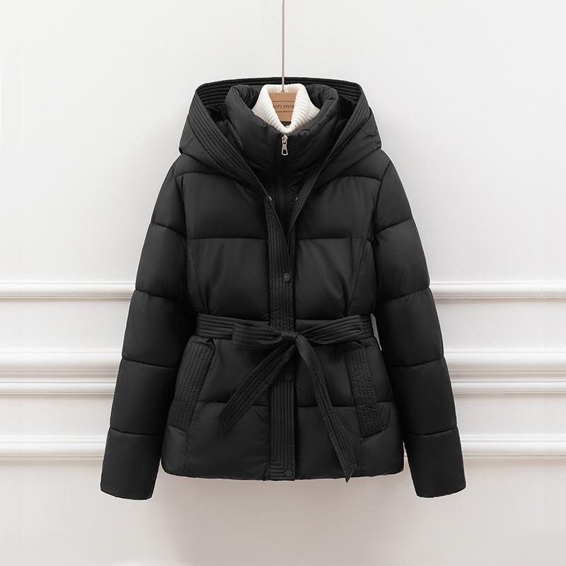 Womens Short Padded Hooded Coat Thick Warm Cotton Jacket Slim Fit Casual Winter Outerwear
