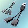USB-концентратор 1 Вход 3 Выхода Автомобильный USB-разветвитель Кабель USB-многофункциональный Адаптер Шнур Зарядный кабель Расширенные интерфейсные концентраторы Для телефона Планшета