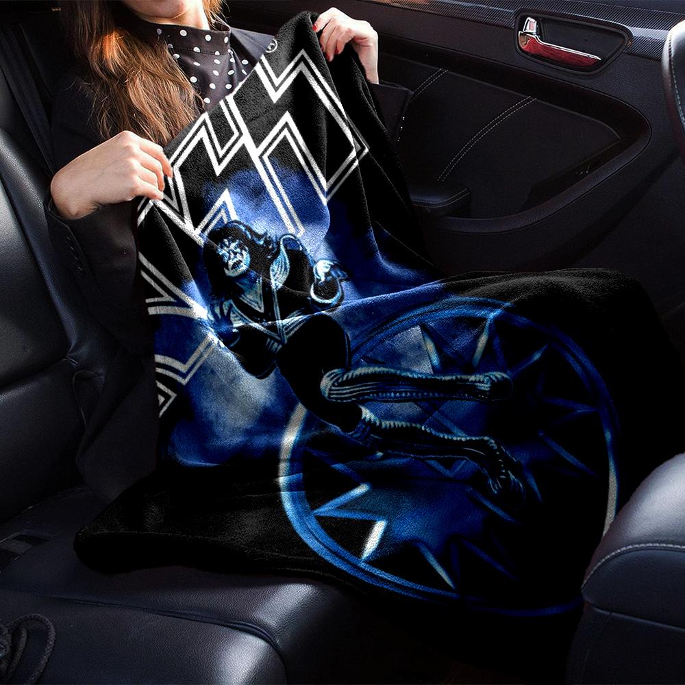Kiss Band Logo Artwork Blanket Soft Throw Blanket For Home Bedroom Bed Sofa Travel Office Solid Christmas Blanket