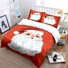 Santa Claus with Red Hat Design Bedding Duvet Cover Set Duvet Cover Pillowcases  (1*Duvet Cover 2*Pillowcases, without duvet insert)