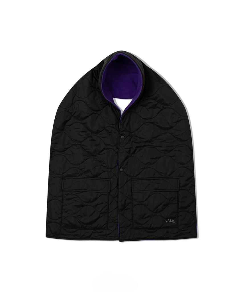 Yale [Onemile Wear] Стеганый кейп с карманом Черный/Фиолетовый