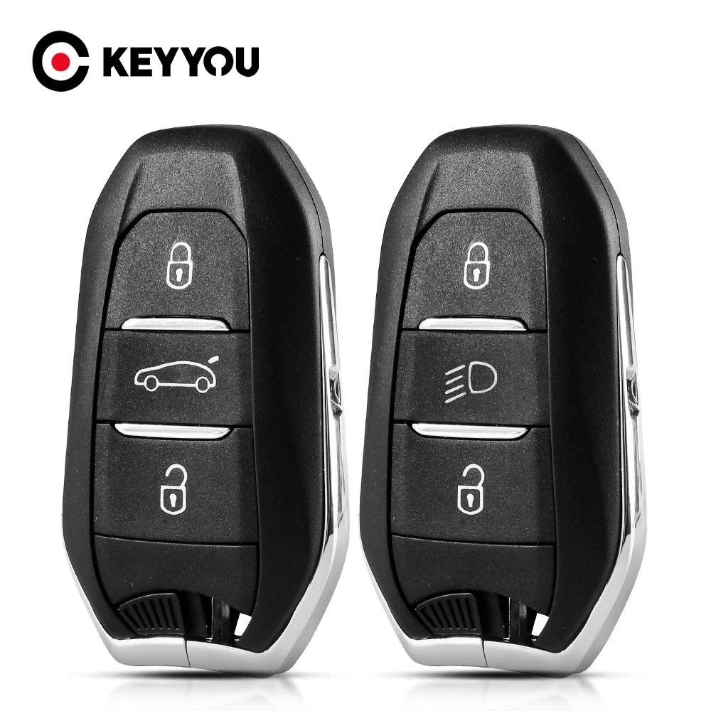 3 Кнопки Для Peugeot 308 408 508 2008 3008 4008 5008 Для Citroen C3 C4 Ds5 Смарт-Карта Кейс-Оболочка Автомобильного Ключа