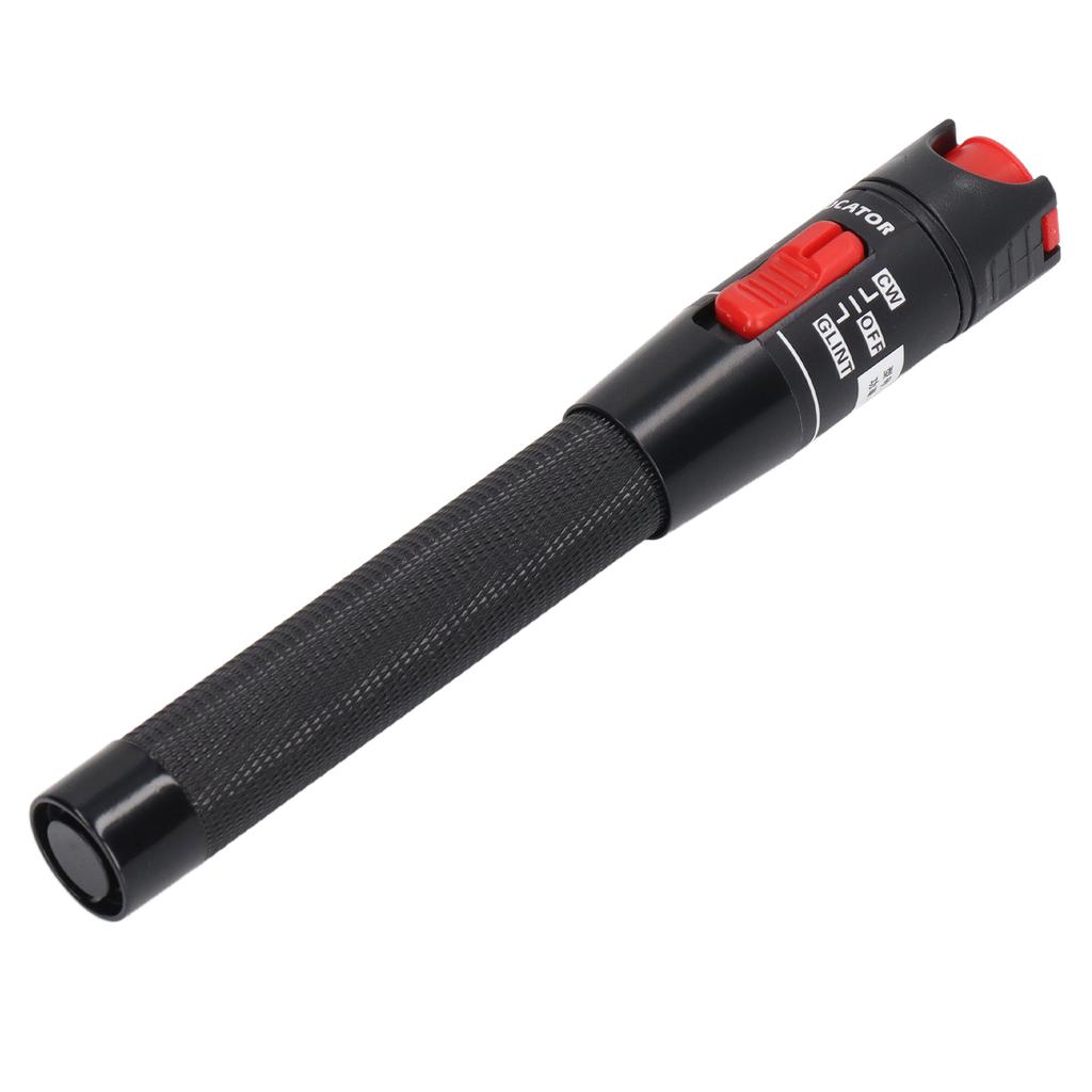 Black Fiber Optic Visual Fault Locator Anti Slip Handle Ergonomic Optical Fiber Red Lighting Pen Tester HT 50(More Than