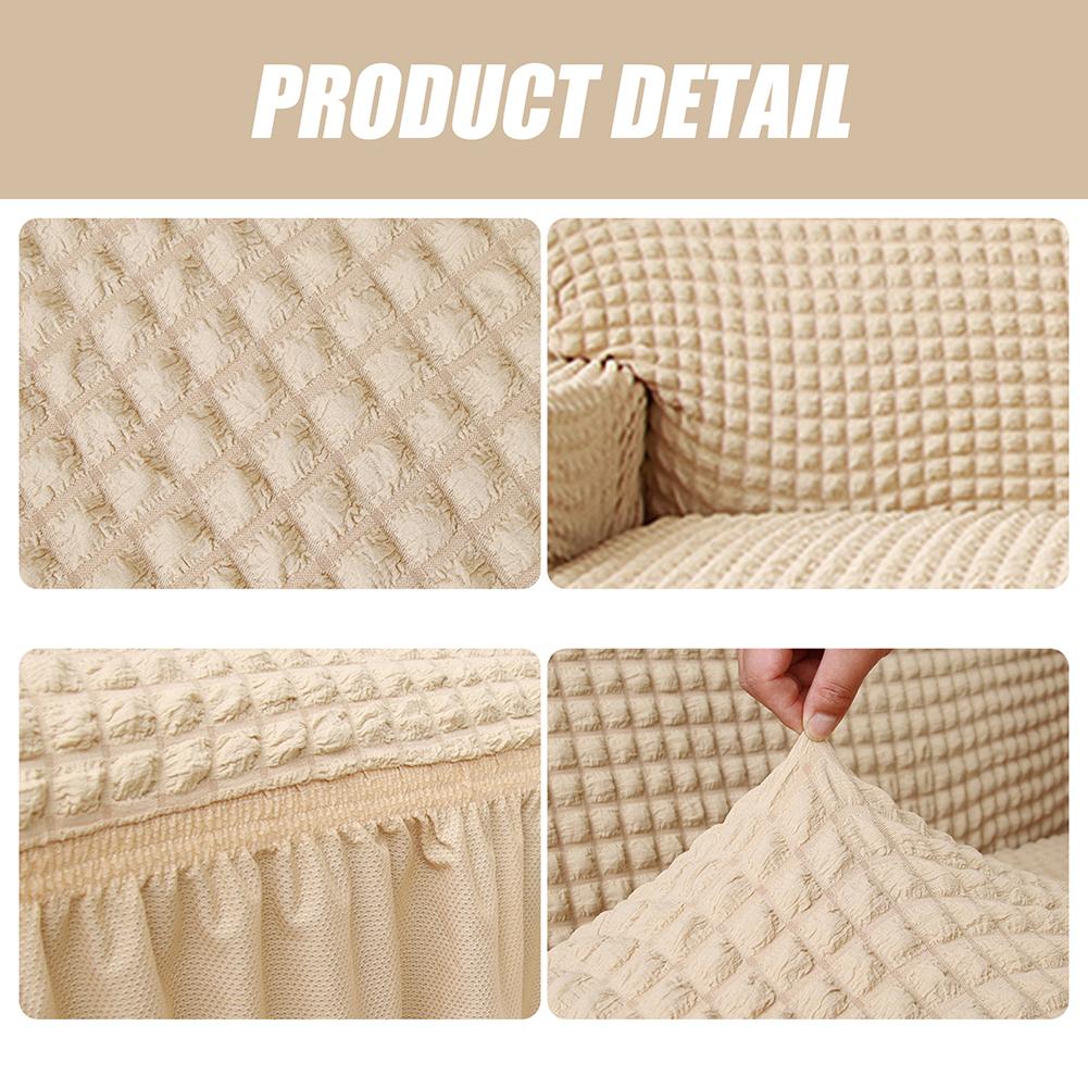 Чехол для дивана с юбкой, универсальный, легко устанавливаемый, чехол для дивана в гостиную, моющийся, прочный, растягивающийся, защитный чехол для мебели