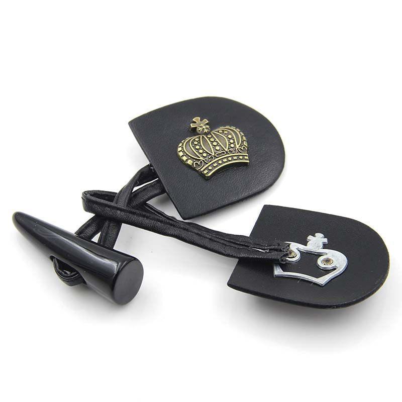 5 шт. Пуговицы для пальто, Мода в корейском стиле с кожаными парными пуговицами, Металлические пуговицы-рожки, Пуговицы-круассаны, Пуговицы для пальто, Пуговицы для тренча/свитера