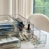 Face Masque Drawer Storage Box Clear PET Large Capacity Multifunctional Stationery Makeup Office Supplies Jewelry Accessories Organizer Container