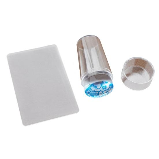 1 Set French Nail Stamp Set Easy To Use Reusable Natural Clear Silicone Stencil for French Manicures