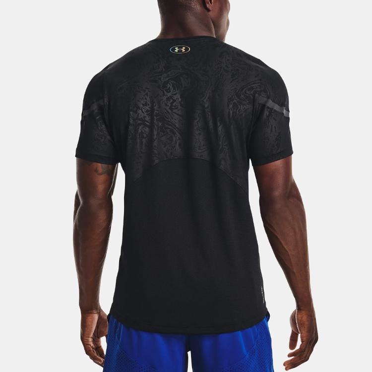 Under Armour RUSH Set in Sleeve T Shirt Men's Black 1370318-001