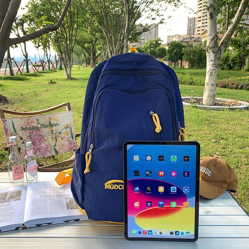 Школьный рюкзак с цветными блоками, женский рюкзак, большой емкости, студенческий дорожный рюкзак