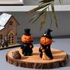 3Pcs/Set Durable Pumpkin Wizard Statue Craft Halloween Ornament  Home Decor