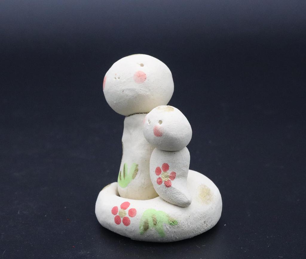 Craftsman House 2025 Zodiac Year of the Snake Snake Heartwarming Ornament and Mino Ware (Parent Child)