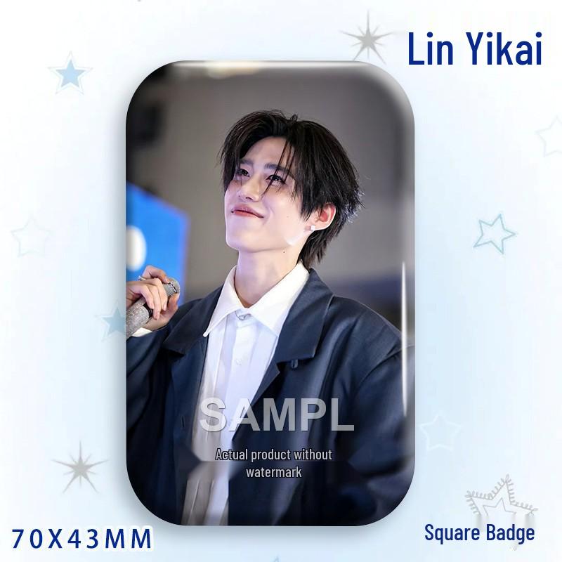 Thai Star PP Lin Yikai Concert Support Badge: Laser-cut Square Brooch Ornament