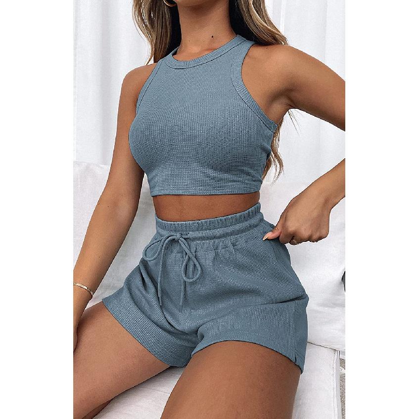 Лето 2023, однотонный жилет, городской повседневный короткий жилет из 2 предметов