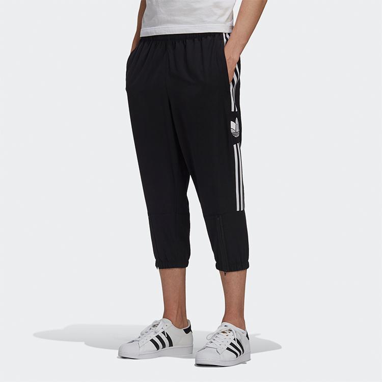 adidas Оригинальные повседневные капри Clover WV 3/4, мужские брюки черного цвета GJ6758
