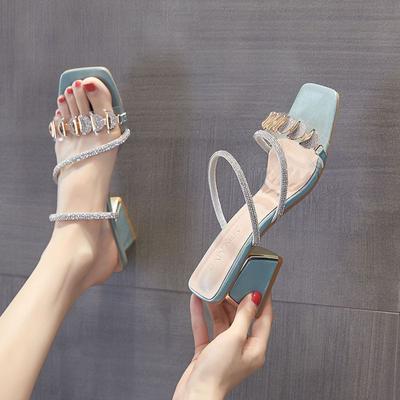 Модные шлепанцы женские тапочки и босоножки женские туфли на каблуке сексуальные летние 2024 белые с открытым носком водонепроницаемые осень-зима ПВХ Y Trend VIP распродажа