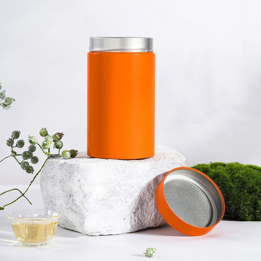 Large Capacity Tea Jar Tinplate Storage Box Portable Tea Tin for Home&Travel