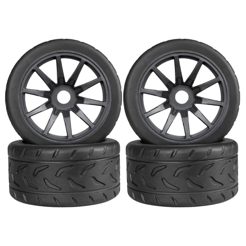 Set of 4 Remote Control Wheel Tires for Crawlers Car Model Rubber Wheel Tires for Remote Control Accessories