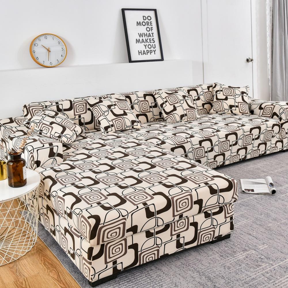 Four Seasons Printed Sofa Cover All Inclusive Elastic Sofa Dust Cover Single Double Three Or Four Anti Slip Tight Bag Seat Cushion