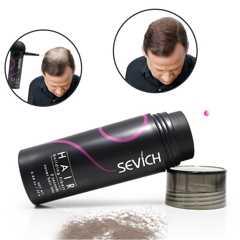 SEVICH Bottle 25g Hair Keratin Fibers Powder Hair Loss Treatment 10 Colors Hair Building Fibers Thickening Unisex