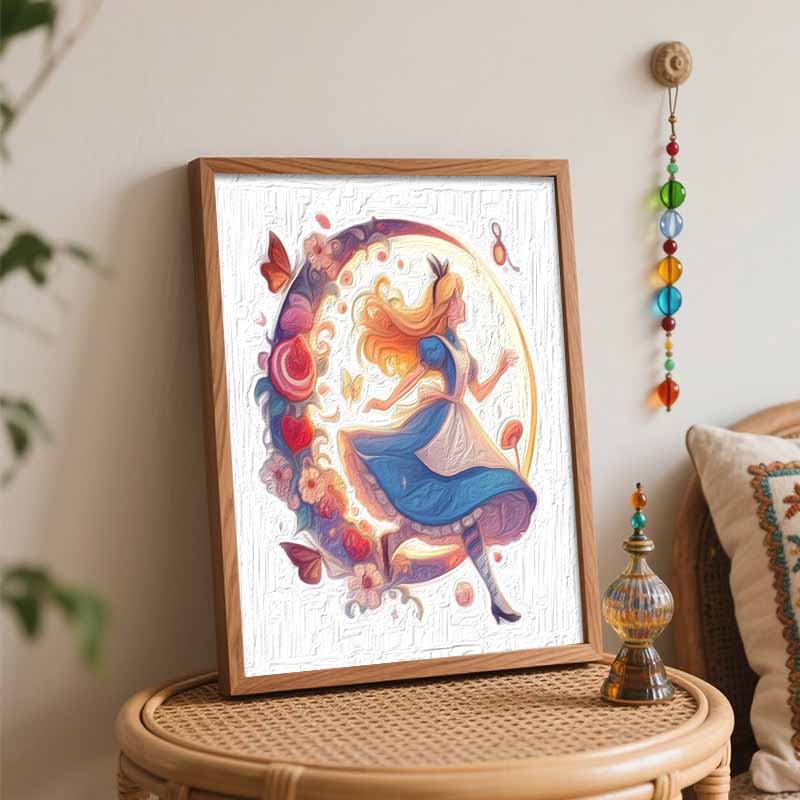 Disney Alice in Wonderland oil painting art painting kit handmade diy gift home decoration wall art creative craft hobby projects decor