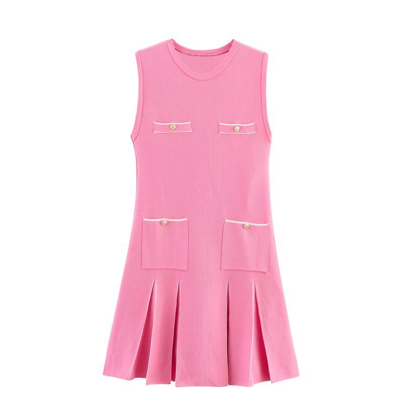 Kaslead New Women Clothes Western Style Fashion Simple Wide Pleat Knitted Dress 3859008 620