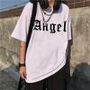Women T-Shirt Harajuku Vintage Angel Print Short Sleeve Ulzzang Cartoon Gothic Punk Hip Hop Loose T Shirt Kawaii Female Tops