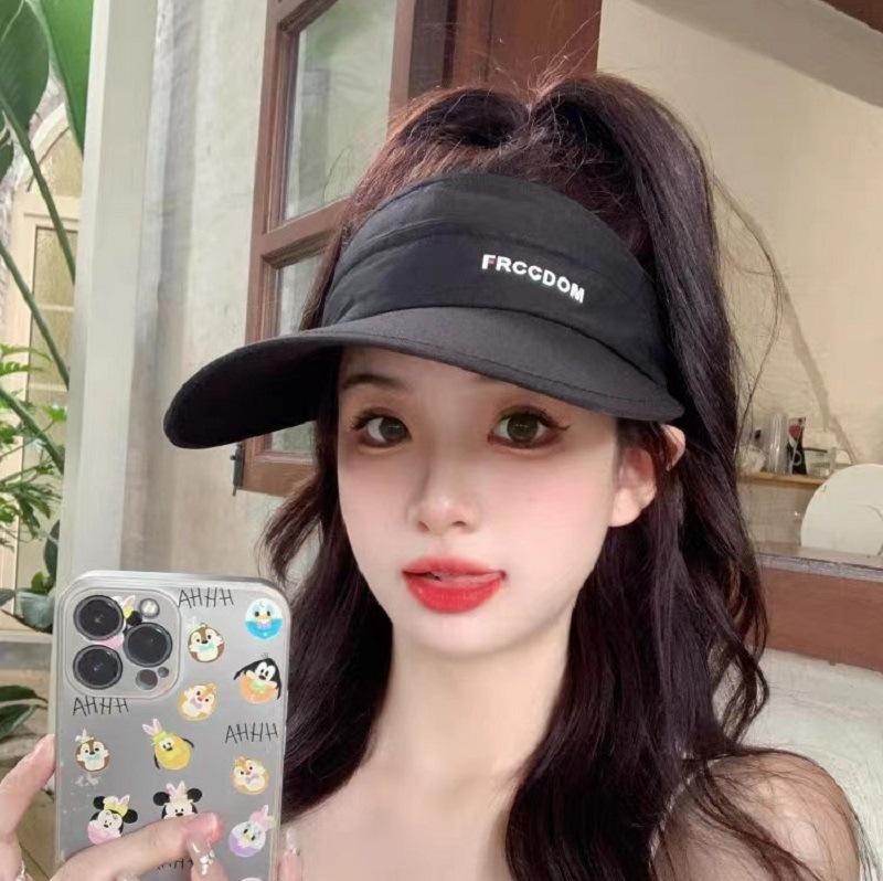 Пустая шляпа-цилиндр, женская летняя солнцезащитная кепка с большими полями, показывающая лицо, маленькая универсальная повседневная модная спортивная шляпа от солнца