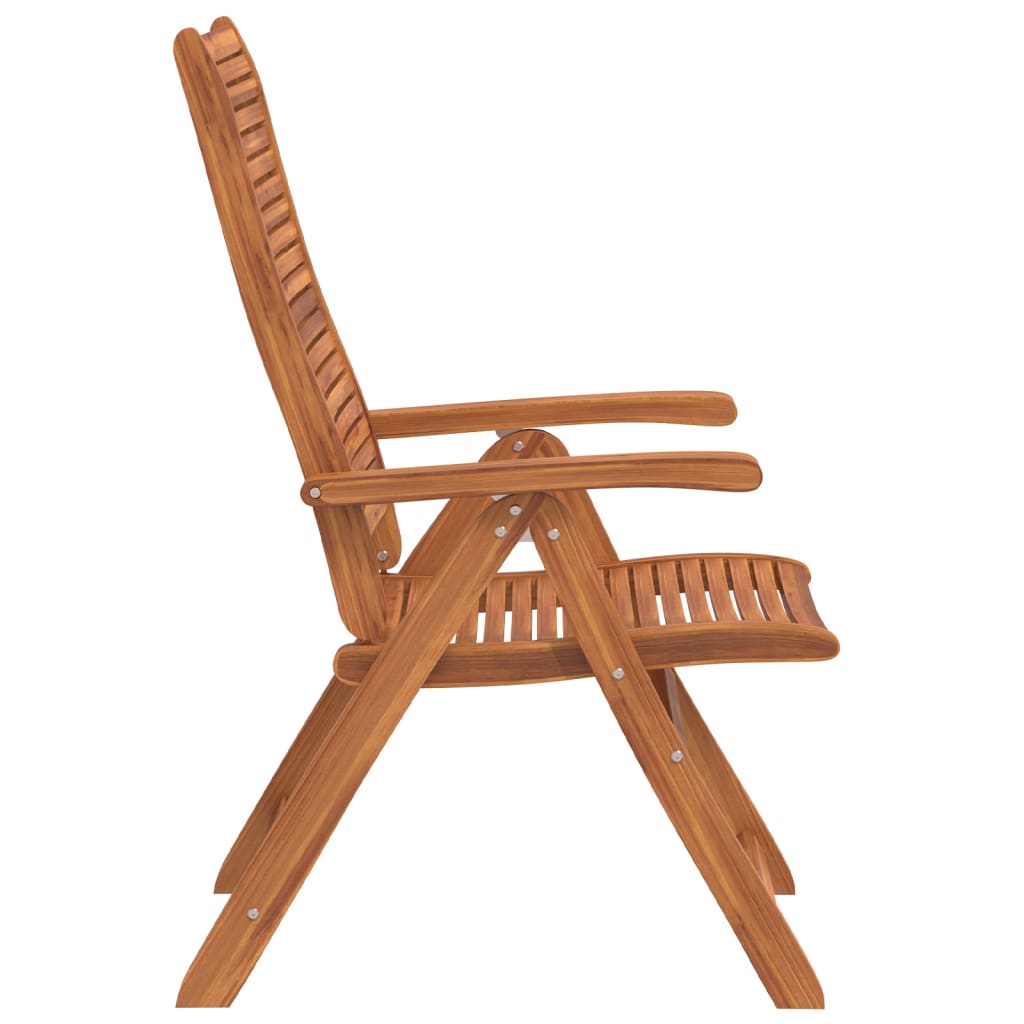 Garden Chairs 8 pcs Adjustable 56x72x107 cm Solid Acacia Wood