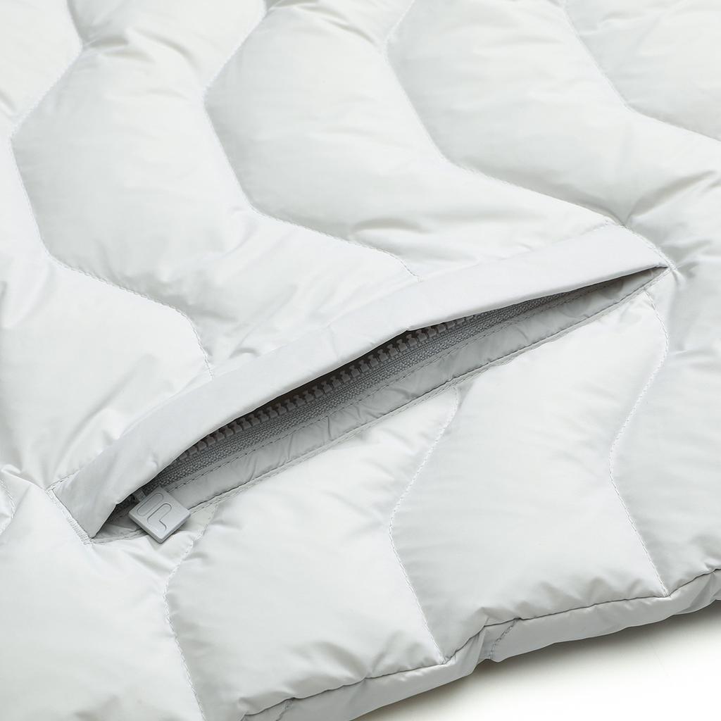 Fila Повседневный пуховый жилет на молнии с флисовой подкладкой для мужчин Жилеты Серо-сланцевый F11M141901F-GY